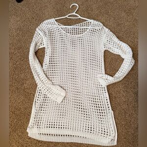 VENUS White Open Knit Sweater
